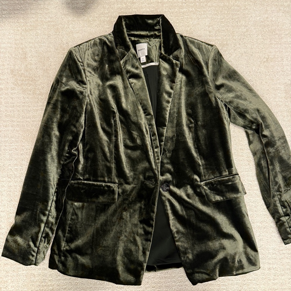Anthropologie Maeve velvet blazer
